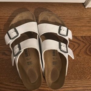 White birkenstock sandals size 40 (260)